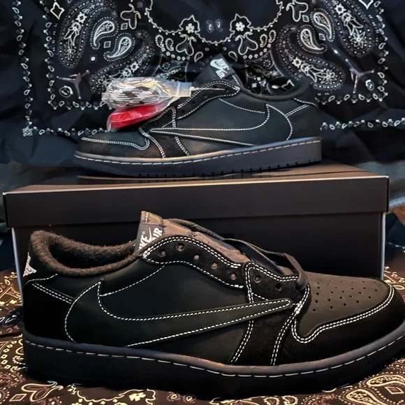 Travis Scott “Black Phantom “ sz 11 DS (with proof of authenticity) Jordan | Shoes | Travis Scott Black Phantom Sz 1 Ds With  main image 2